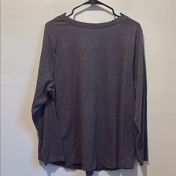 Sonoma 1X The Everyday Tee Grey Women's Black Long Sleeve Top - Picture 4 of 5